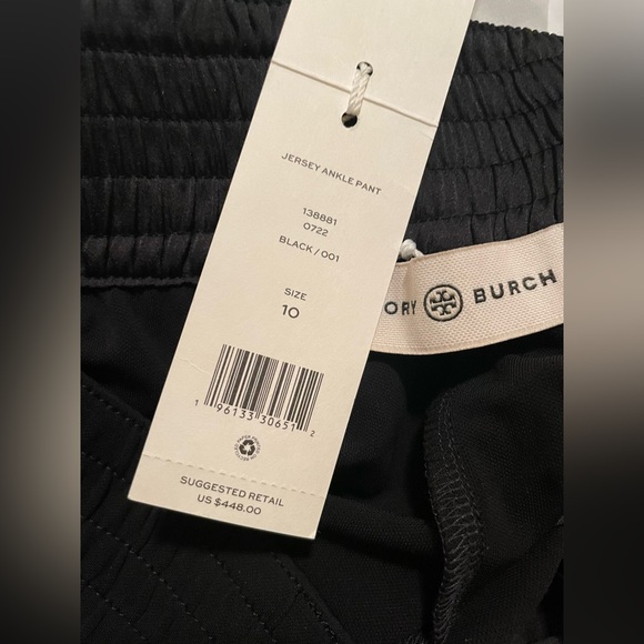 Tory Burch Black Jersey Ankle Pants Size 10 NWT $448 - Picture 5 of 6